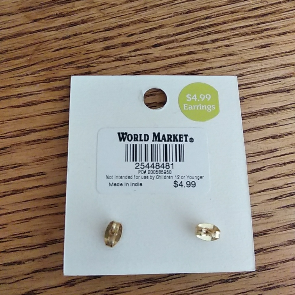 World Market gemstone studded earrings donating - Picture 2 of 2